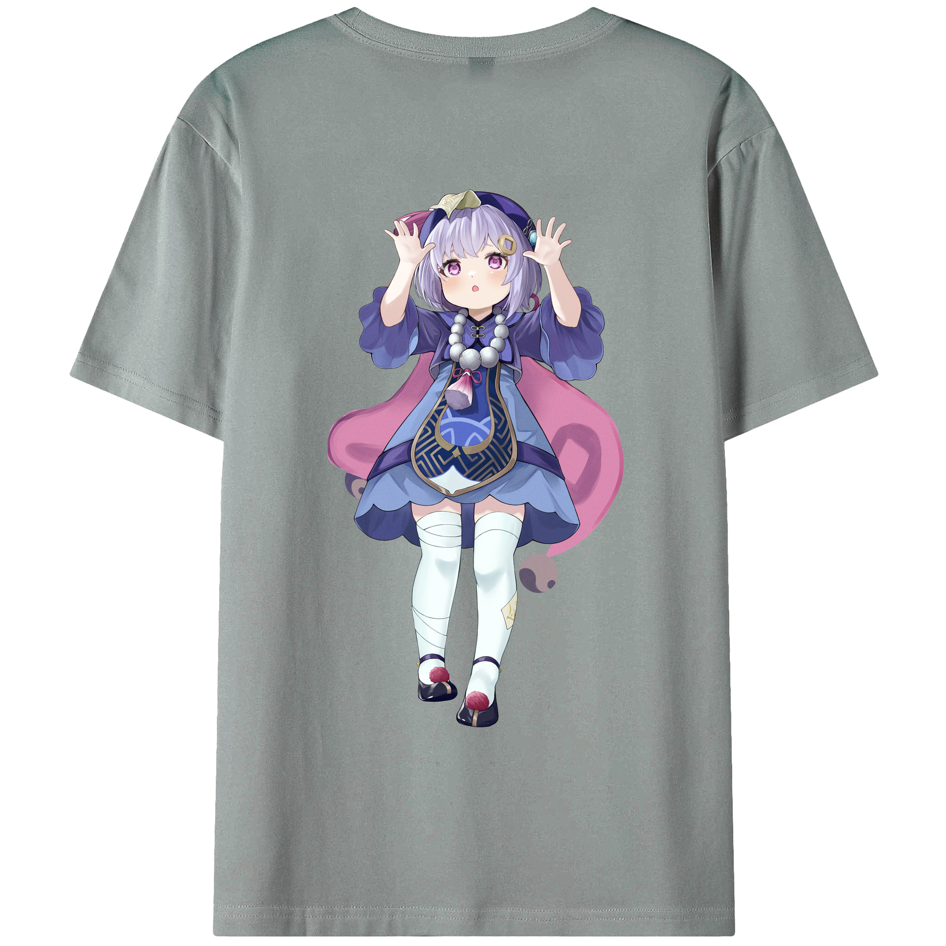 げんし神 七七 なな  genshin Nana 綿100％ メンズ半袖Tシャツ（バックプリント） 通気性